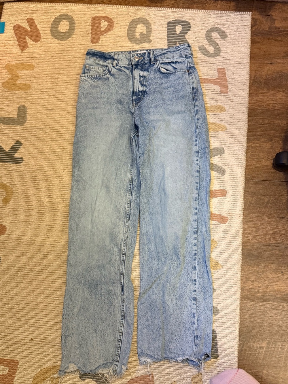 Zara light distressed jeans